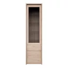 Vitrines szekrény, DTD laminált, tölgy sonoma, NORTY TYP 4