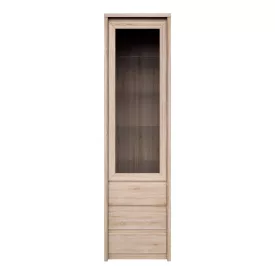   Vitrines szekrény, DTD laminált, tölgy sonoma, NORTY TYP 4
