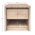 Éjjeliszekrény, DTD laminált, tölgy sonoma, NORTY