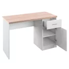 PC asztal 1d1s, DTD laminált, fehér/tölgy sonoma, TOPTY TYP 09