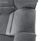 Kinyitható ülőgarnitúra, szürke szövet, jobbos, SANTIAGO