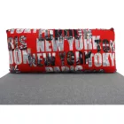 Széthúzható fotel, szürke / minta, KENY NEW