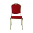 Egymásba rakható szék, bordó/champagne, ZINA 2 NEW