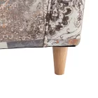 Füles fotel puffal, szövet vintage minta, ASTRID