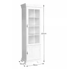Vitrines szekrény KRW1, fenyő andersen, KORA