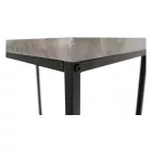 Kisasztal, fekete/beton, TENDER