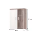 Vitrines faliszekrény, san marino/cream, CHERIS 4