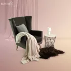 Fotel-füles, taupe-szürke-barna/bükk, RODEZA