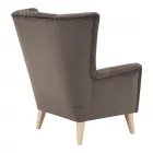 Fotel-füles, taupe-szürke-barna/bükk, RODEZA