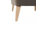 Fotel-füles, taupe-szürke-barna/bükk, RODEZA