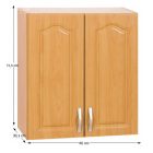 Konyhaszekrény, felső,  éger LORA MDF NEW KLASIK W60/735