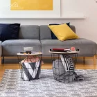 Kisasztal, természetes/fekete, NANCER TYP 2