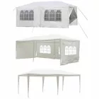 Kerti partisátor, fehér, 3x6 m, TEKNO TYP 2