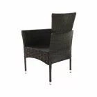 Kerti 9-részes rattanszett, barna/bézs, MENIBOR