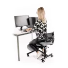 Ergonómikus térdeplőülés, szürkésbarna Taupe/fekete, RUFUS