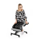 Ergonómikus térdeplőülés, szürkésbarna Taupe/fekete, RUFUS