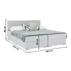 Boxspring típusú ágy 180x200, világosszürke, FERATA KOMFORT
