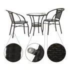 Kerti rattan szett 1+2, barna, LASAN