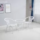 Kerti rattan szett 1+2, fehér, JENAR