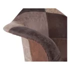 Dizájnos fotel, patchwork/bükk, TERST