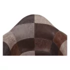 Dizájnos fotel, patchwork/bükk, TERST