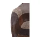 Dizájnos fotel, patchwork/bükk, TERST
