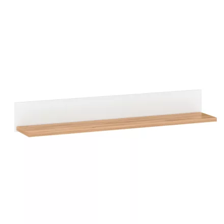 Polc, fehér alba/tölgy craft arany, LANZETTE D