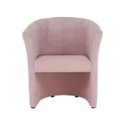Klub fotel puffal, rózsaszín, ROSE