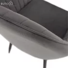 Dizájnos fotel, szürke Velvet anyag, ZIRKON