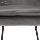 Dizájnos fotel, szürke Velvet anyag, ZIRKON