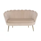 Pad Art-deco stílusban, bézs Velvet anyag/gold chróm-arany, NOBLIN