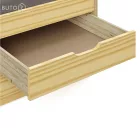 Ágy kihúzható pótággyal, természetes, tömörfa, 90x200, MARINELLA NEW