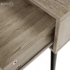Kisasztal/éjjeliszekrény, tölgy/fekete, ALYSANDRA TYP 1