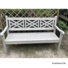 Fából készült kerti pad, szürke, 150 cm, FABLA