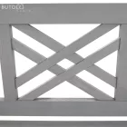 Fából készült kerti pad, szürke, 150 cm, FABLA