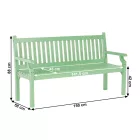 Fából készült kerti pad, neo mint, 150 cm, KOLNA