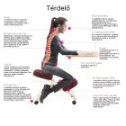 Egyensúlyfejlesztő  térdelőszék, fekete/természetes, RENAR