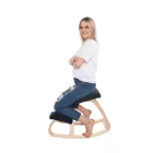 Egyensúlyfejlesztő  térdelőszék, fekete/természetes, RENAR