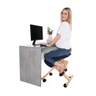 Ergonomikus térdelőszék, fekete/bükkfa, GROCO