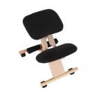Ergonomikus térdelőszék, fekete/bükkfa, GROCO