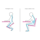 Ergonomikus térdelőszék, szürkésbarna Taupe/bükkfa, FLONET
