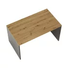 Íróasztal, grafit/tölgyfa artisan, RIOMA NEW TYP 11