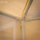 Kerti pavilon sátor, 3,9x2,5x3,9m, bézs/fekete, RINGE TYP 2+6 oldal