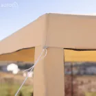 Kerti pavilon sátor, 3,9x2,5x3,9m, bézs/fekete, RINGE TYP 2+6 oldal