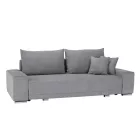Kinyitható heverő, világosszürke, KEVAN BIG SOFA
