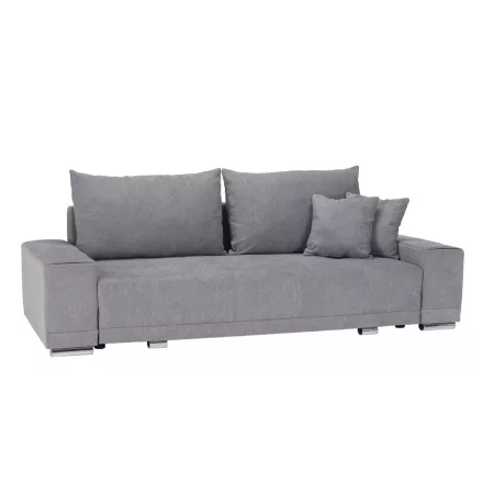 Kinyitható heverő, világosszürke, KEVAN BIG SOFA