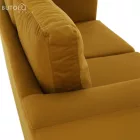Teljesen kárpitozott heverő, mustár színű szövet, LUANA