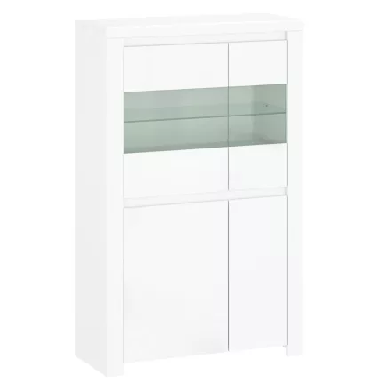 Vitrin 2D2W, fehér fényes, LINDY