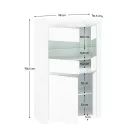 Vitrin 2D2W, fehér fényes, LINDY