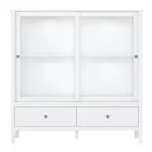 Alacsony vitrin 2W2S, fehér, OLJE